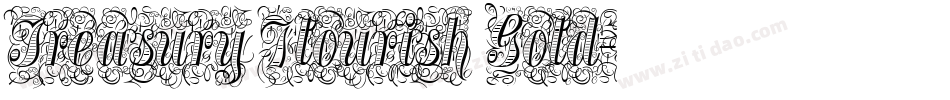 Treasury Flourish Gold字体转换